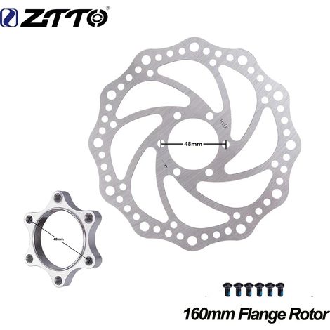 Disque de frein à disque à moyeu fileté ZTTO pour VTT, compatible avec les roues libres de 48 mm et 160 mm. Adaptateur de bride à 6 boulons. (1/5)