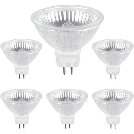 Lampadina alogena GU5.3 50W 220V, 680lm bianco caldo 2700K dimmerabile, lampadina spot alogena MR16, confezione da 6 (1/5)