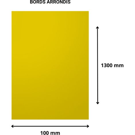 Plaque verre acrylique miroir or 3 mm - 10 x 130 cm (100 x 1300 mm) - Verre synthétique - Bord arrondis - Plexiglass (1/5)