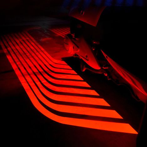 jeu de feux d'ambiance LED pour moto, feux de courtoisie pour voiture, feux arrière décoratifs, feux d'ambiance, feux d'éclairage pour véhicule à moteur (rouge)