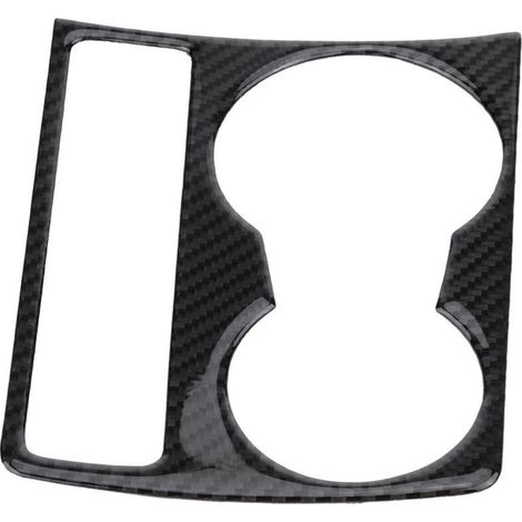 Garniture de couverture de panneau de porte-gobelet d'eau de Console centrale de voiture en Fiber de carbone pour Audi A4 B8 A5 2009 – 2015