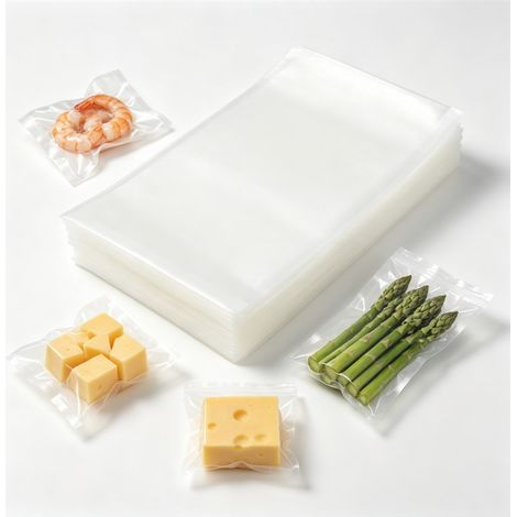 GH81 lot de 100 sacs sous vide alimentaires 15 x 25 cm, sacs de conservation pour aliments, pour machine sous vide (1/5)
