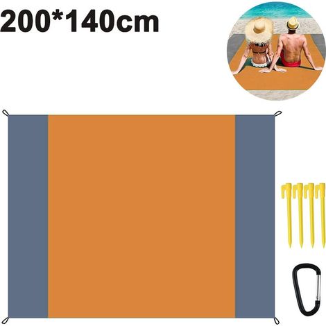 Napperon de camping pliable - orange principal + gris double 200140 (1/5)