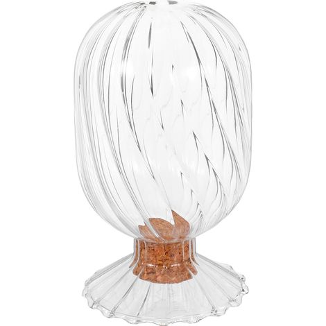 Cloche en Verre Décorative Porte-allumettes Hélice pour Cheminée (1/5)