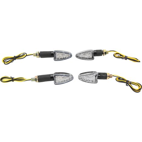 4 Pièces Clignotants Moto 10mm Ampoules Indicateurs de Direction Feux de Virage pour Suzuki Noir Coque Transparente (1/5)