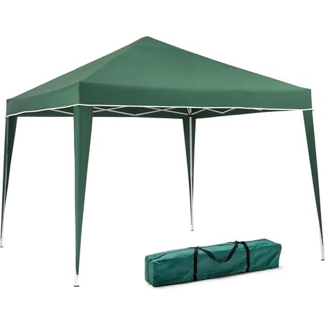 Gazebo 3x2 mt Pieghevole Verde da Giardino Richiudibile con Borsa