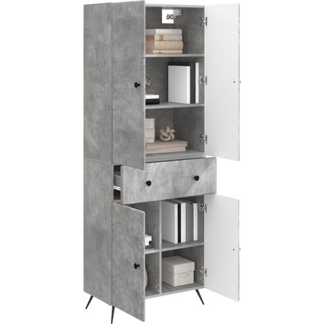 Maison Exclusive - Set di armadi 2 pz Grigio Cemento 66 x 34.5 x 90 cm (1/5)