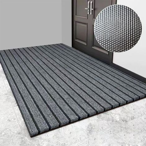 Kitchen mat 60 x 90 cm, washable non-slip kitchen mat, kitchen mat with rubber pads, kitchen mat for hall, kitchen, entrance, hallway (grey) (1/4)