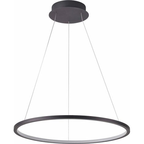 Lampada a sospensione LED anello nero 38W Vinola Italux