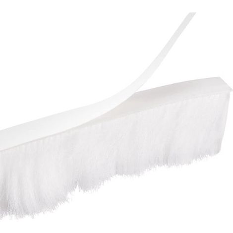 Joint de porte - Joint anti-courant d'air - 5 m - Joint brosse - Autocollant - 9 mm x 15 mm - Brosse d'étanchéité - blanc - Convient pour portes, fenêtres, armoires, joint anti-courant d'air pour port (1/4)