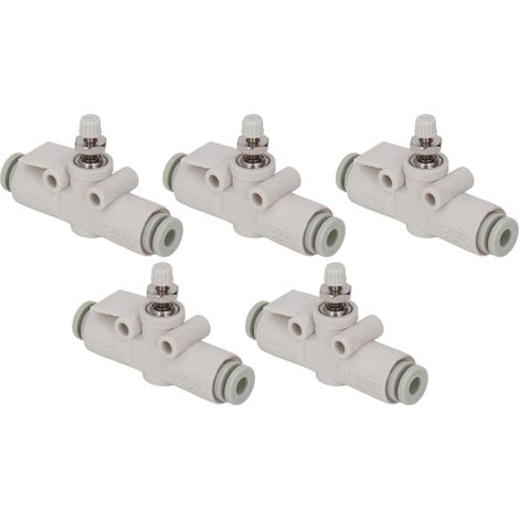5 Pièces Raccord de Régulation d'Air PVC pour Tuyau 4mm - Soupape à Passage Direct (1/5)