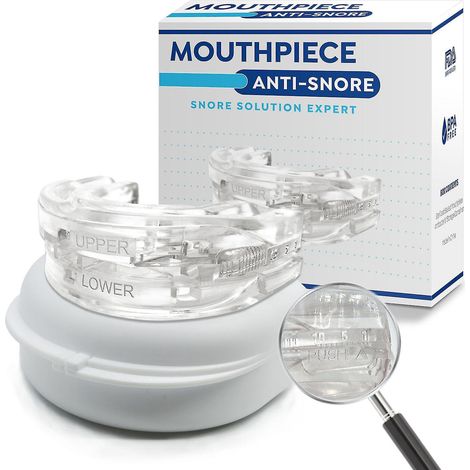 Embout anti-ronflement réglable, protège-dents nocturne anti-ronflement, gouttière dentaire pour bruxisme et grincement, taille unique, sommeil paisible. (1/5)