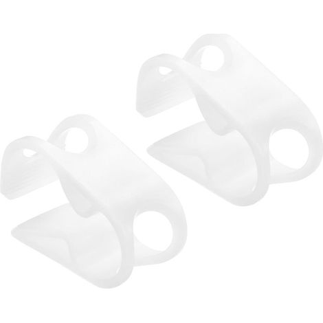 Schlauchschellen aus Kunststoff, 2 Stück, für Rohrdurchmesser 3/8" - 5/8", einstellbare Durchflussregelung, Schlauchschellen für Labor-Quetschventile, weiß (1/5)
