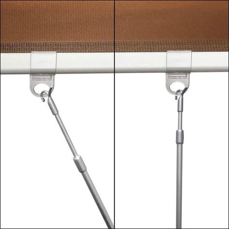 Tige pivotante télescopique grise, tige pivotante télescopique réglable de 30 à 60 cm pour store. (1/5)