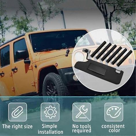 6-teiliges Reparaturset für Sonnenblenden für Wrangler JK JKU 2007-2017, Fahrer- und Beifahrerseite