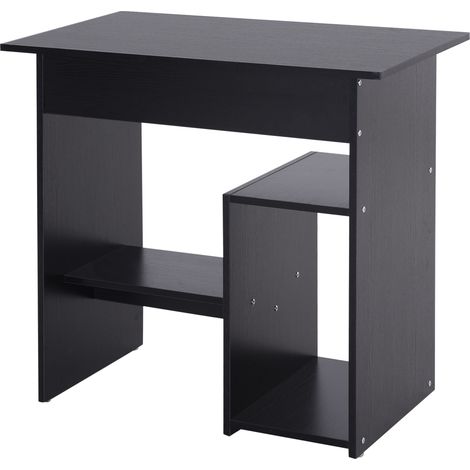 HOMCOM Scrivania PC Moderna con Ripiano per CPU e Spazio per Tastiera Nero (1/5)