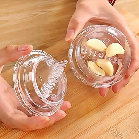 Hachoir à ail Garlic Twister, presse-ail transparent, taille unique (1/5)