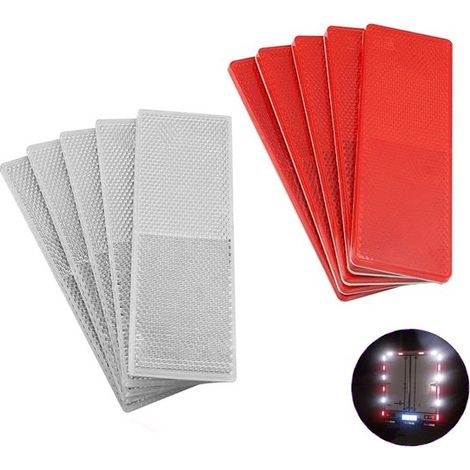 Dailygoods Reflektoren 10er-Set Selbstklebend Hohe Sichtbarkeit Sicherheit Sechseckige Wabenstruktur Erhöhte Sicherheit Sicherheitsreflektoren (1/5)
