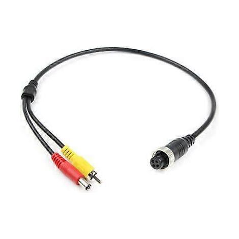 Câble adaptateur pour caméra de surveillance automobile (4 broches mâle aviation vers RCA et prise CC femelle) - Parking 1 (1/3)