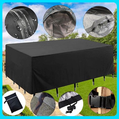 Housse transat en tissu Oxford 420D respirant – Dimensions 180 x 120 x 74 cm – Résistante aux intempéries et aux UV – Sangles de fixation (1/5)