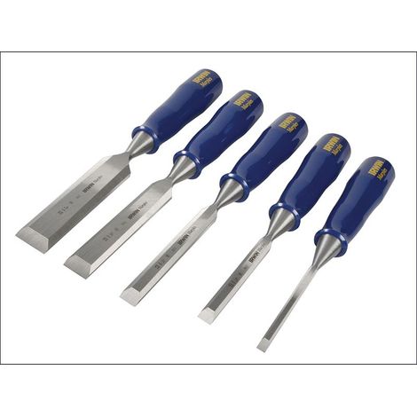 M444 Bevel Edge Chisel Blue Chip Handle Set of 5 MAR444S5