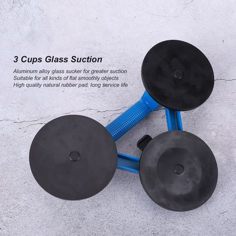 ventouse à verre standard à trois griffes en alliage d'aluminium bleu (1/4)