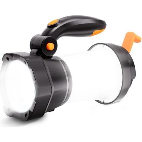 2-in-1 LED Camping Light, Rechargeable Torch with Hand Crank for Emergency Charging, Portable Camping Light with 3 Lighting Modes for Outdoor Hiking (1/4)