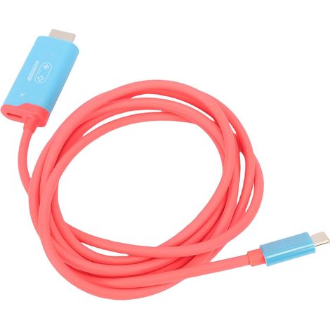 Cordon Adaptateur Console Portable vers TV Sortie 100 W USB C vers Câble D'interface Multimédia Haute Définition pour Console de Jeu Switch 2 Longueur 2 M Convient pour Steam Deck (1/5)