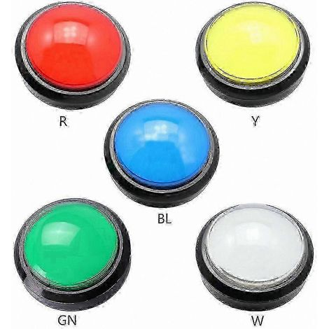 Bouton-poussoir rond à LED de 100 mm avec micro-interrupteur pour projets d'arcade DIY (1/4)