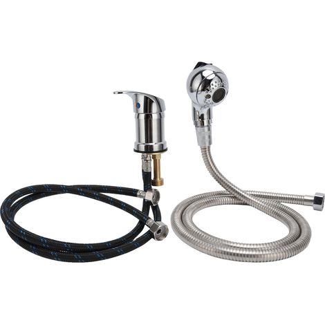 Douche Flexible Professionnelle 120cm avec Pommeau et Mitigeur pour Salon (1/5)