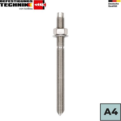 IsolBau Gewindestangenanker aus Stahl A4 M16 x 190 (1/5)