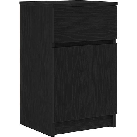 Maison Exclusive - Nachttisch Schwarz 39x35x65 cm Holzwerkstoff