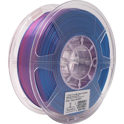 eSUN PLA-SilkMagic Filament, 1.75mm, 1000g eSUN PLA-Silk Magic Filament 1.75mm 1000g Red-Blue