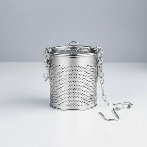 Beyamis Panier filtre épices inox – 8x9cm, mailles 1,2mm, cuisine/herbes (1/5)