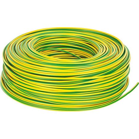 Conduite à isolation plastique H07V-K, 1,5 mm², vert-jaune, bobine de 100 m