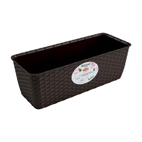 CASSETTA + RISERVA NATURAL STEFANPLAST - PP RATTAN MOKA CM 50X18 H.CM 16- 3 pezzi