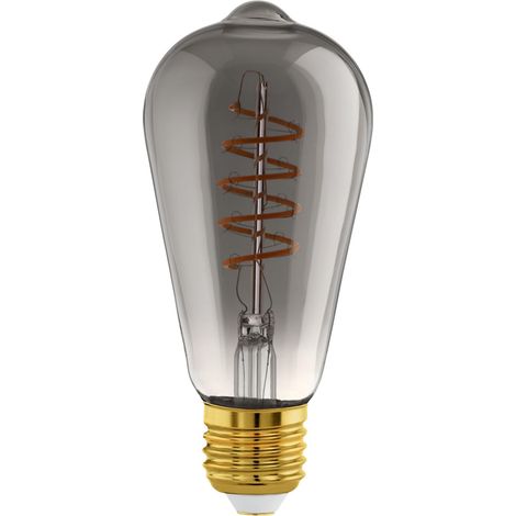 Lampe LED E27 dimmable, filament vintage spirale, ampoule Edison forme (1/5)