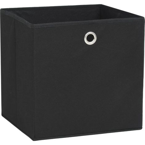 vidaXL Aufbewahrungsboxen 4 Stk Vliesstoff 28x28x28 cm Schwarz