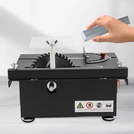 Mini Tischkreissäge 200W Mini Multifunktions Tischsäge 7 Gänge Einstellbare 10000 U/min Klein Tischkreissäge mit Klinge Tragbare Tischsäge, für Häusern, DIY-Studios und Anderen Bereichen (1/5)