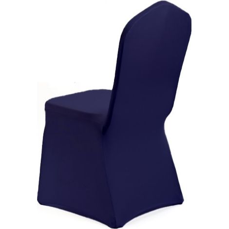 HOUSSE de chaise élastique BLEU MARINE premium (1/5)