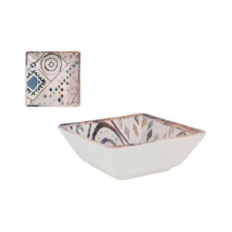 Bol La Mediterránea Grecia Porcelana Azul Marrón 13 x 13 x 5 cm