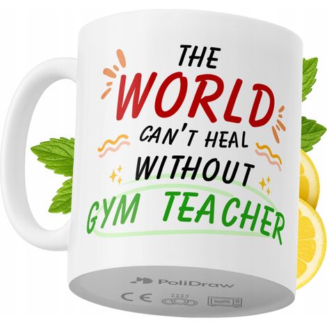 Mug humoristique pour prof de gym, avec un texte amusant et un design graphique original. Idéal pour les anniversaires, les fêtes et les jours fériés. Mug premium pour toutes les occasions spéciales, 