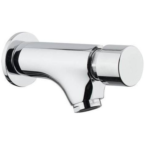 Robinet de lavabo temporisé avec commande par bouton-poussoir antiblocage, durée réglable Série MODERNE Idral 08500 Chromé - Laiton (1/4)