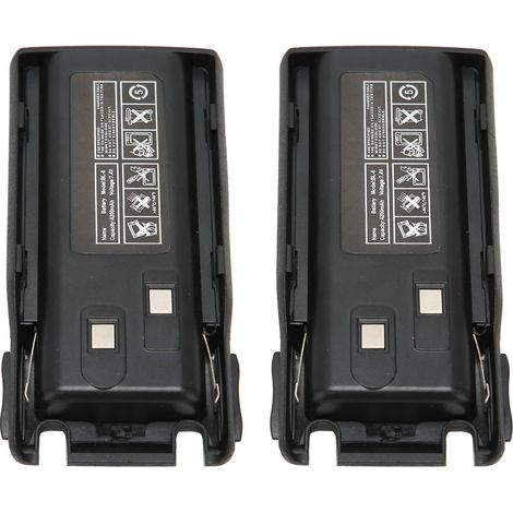 Lot de 2 batteries lithium-ion BL 8 7,4 V 4 200 mAh de remplacement pour talkies-walkies BF UV82, UV 8D, UV 89, UV 82HP et UV 82HX. (1/4)