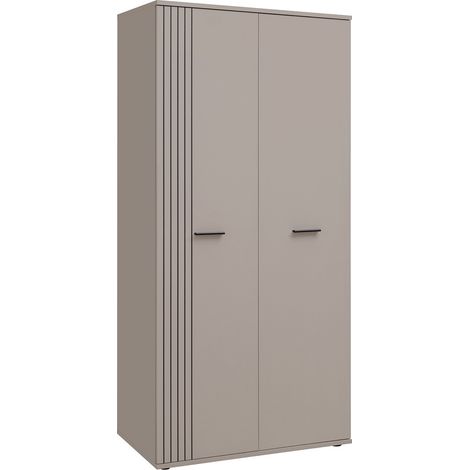 Armoire 2 Portes "Sigma" 90cm Gris (1/2)
