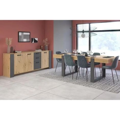 Parisot LOFT Sideboard- und Tischset modern grau