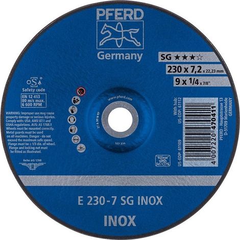Smerigliatrice Angolare Per V2A A30Nsg 178-83Mm Pferd