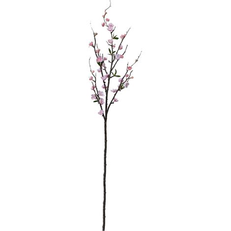 Fiore di pesco rosa artificiale, colore brillante, fiori di pruno finti, stelo per decorazioni interne o esterne, compleanni. (1/5)