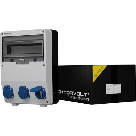 Tableau électrique de chantier TD 3x230 V Schuko Doktorvolt DV-9009-D (1/4)