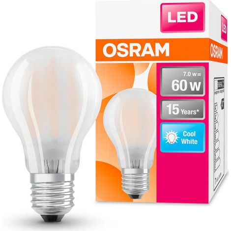 Osram Lampada Led Star Classic A60 Filamento E27 5,9W 806Lm 4000K Bianco Neutro Satinato